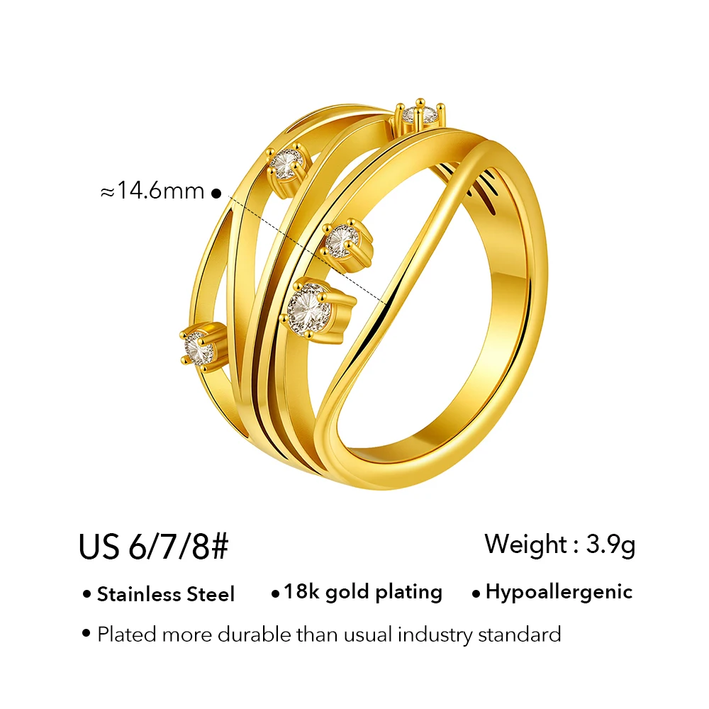 Geometry Stacked Zircon Ring - Image 9