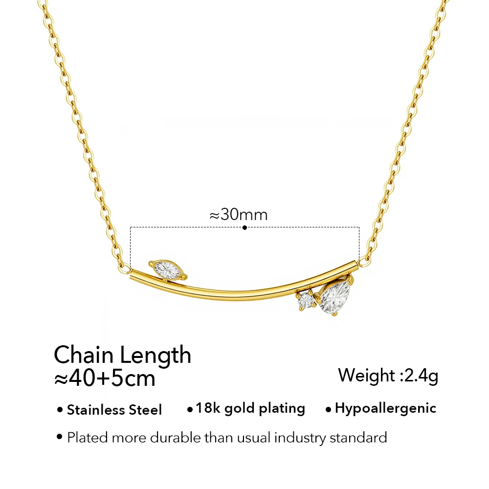 Thin Zircon Necklace - Image 6