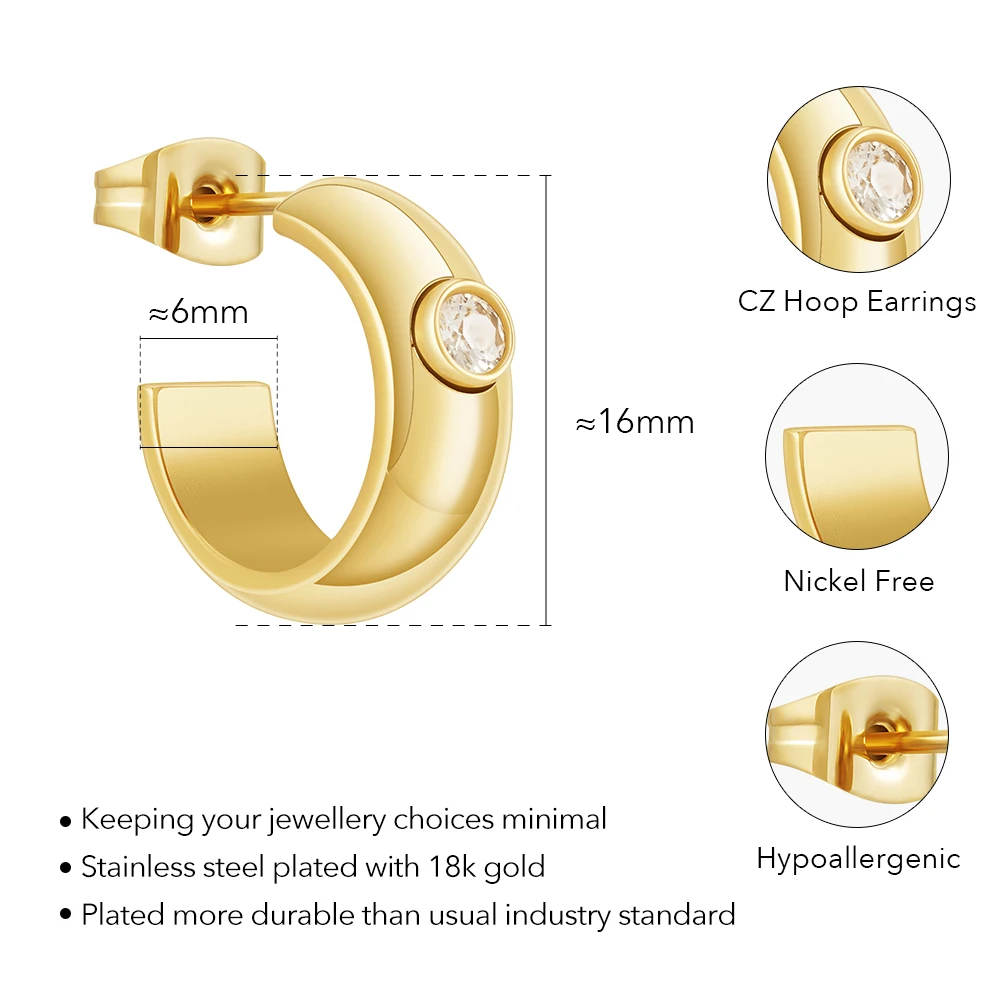 CZ Hoop Earrings - Image 7