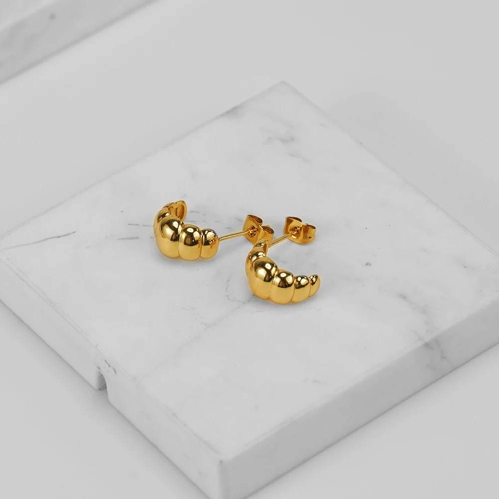 Cool Croissant Stud Earrings - Image 5