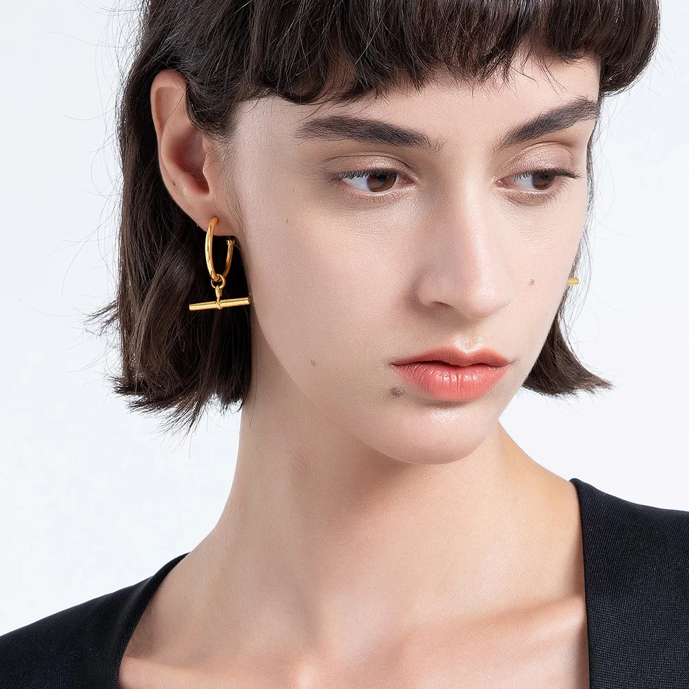 Stick Bar Drop Earrings - Image 2