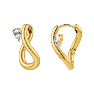 Oval Zircon Stud Earrings
