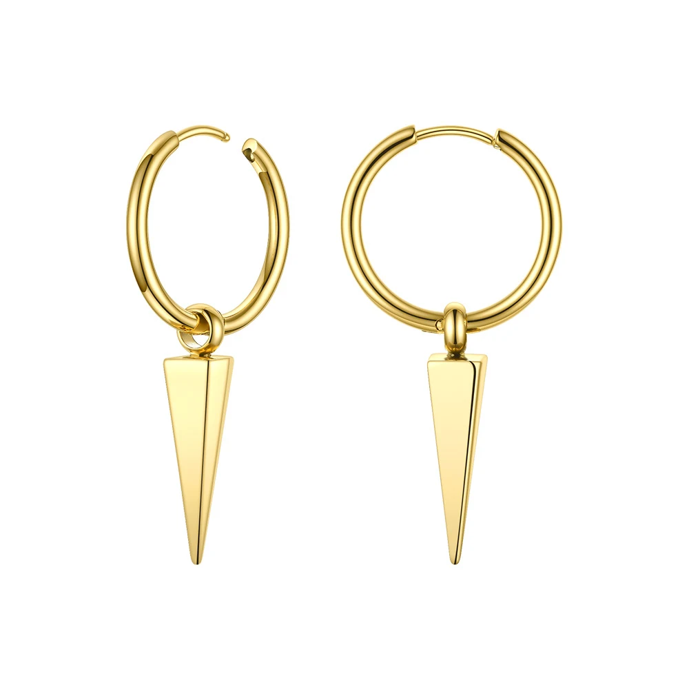 Pyramid Spike Drop Earrings