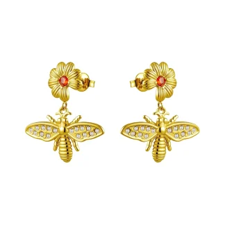 Daisy Bee Zircon Stud Earrings