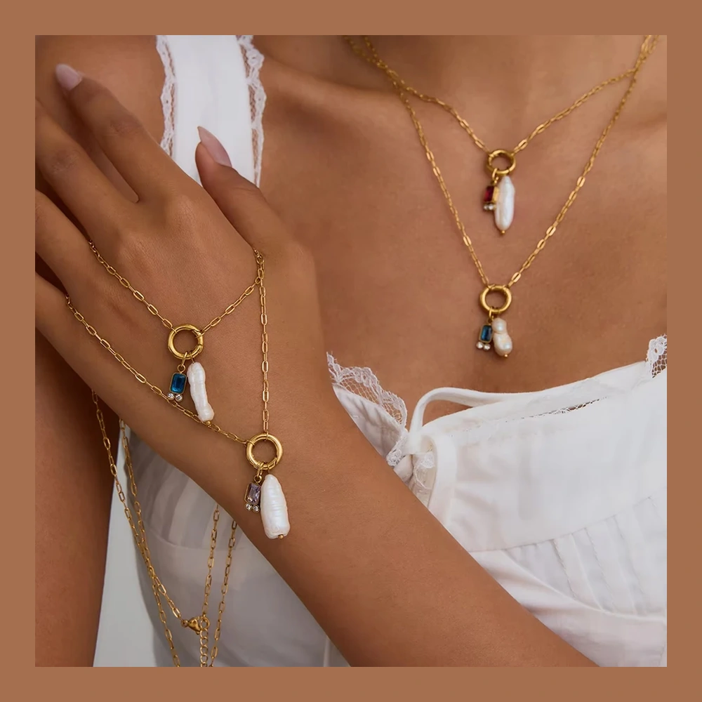Summer Pearl Zircon Necklace
