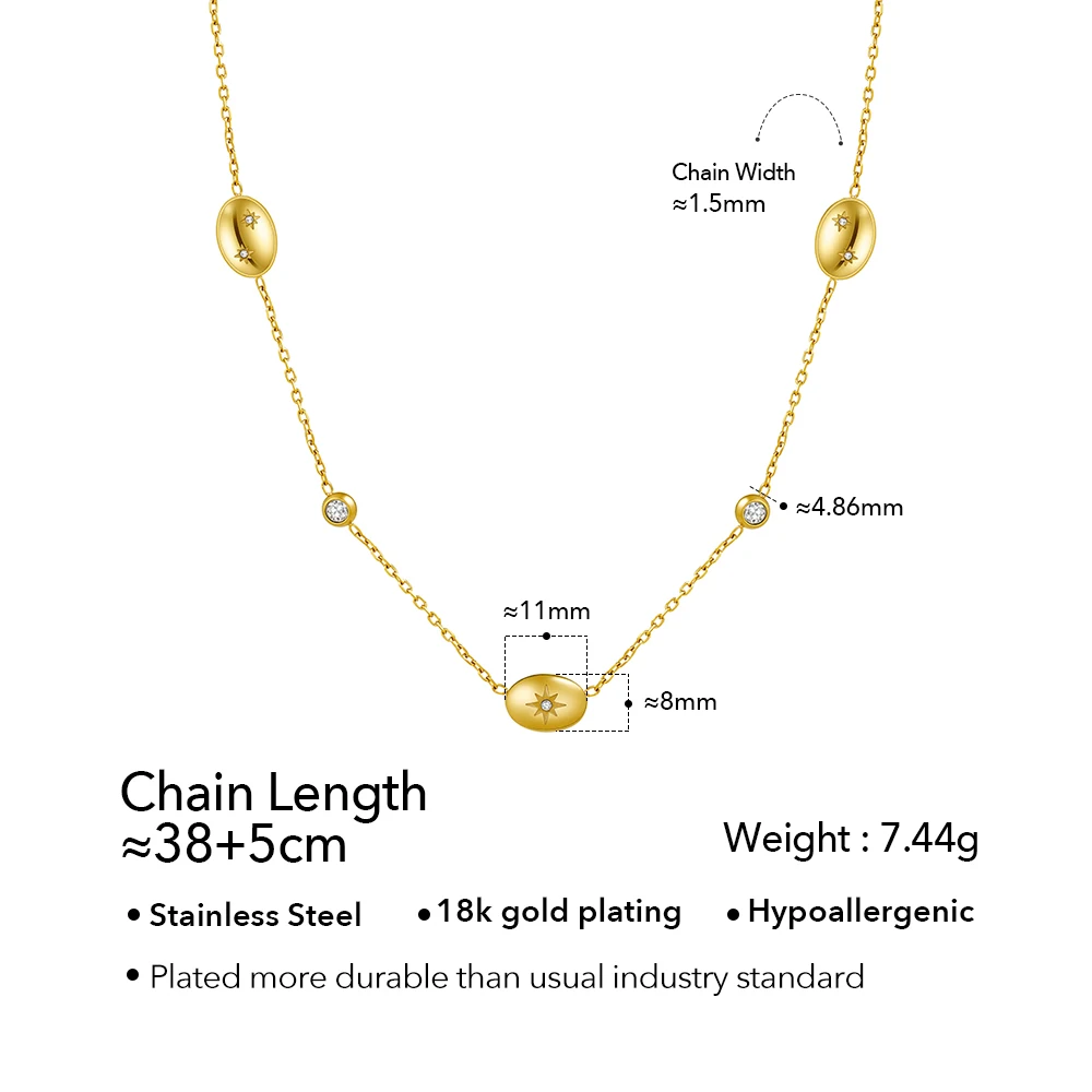 Star Zircon Necklace - Image 6