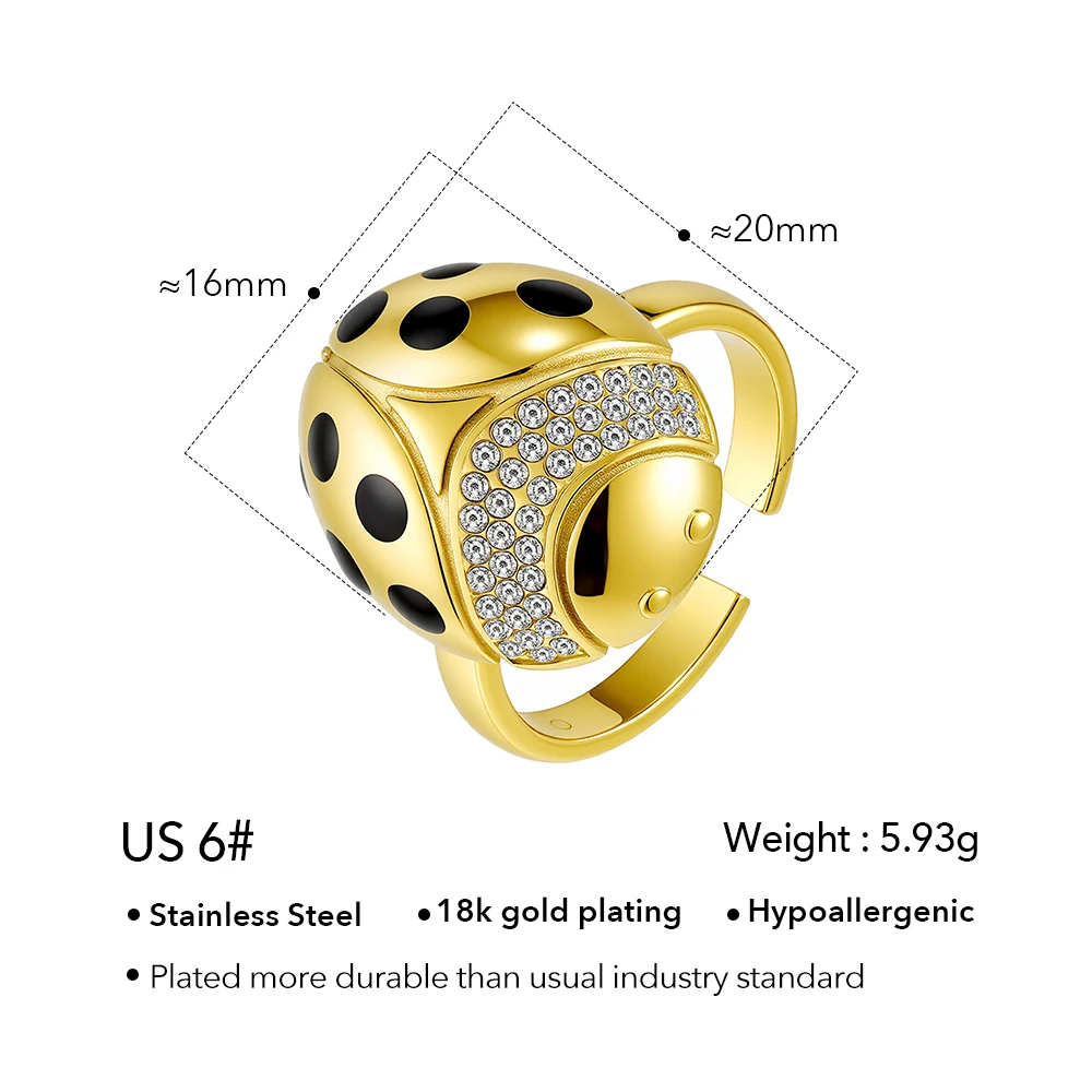 Ladybug Bee Ring - Image 8
