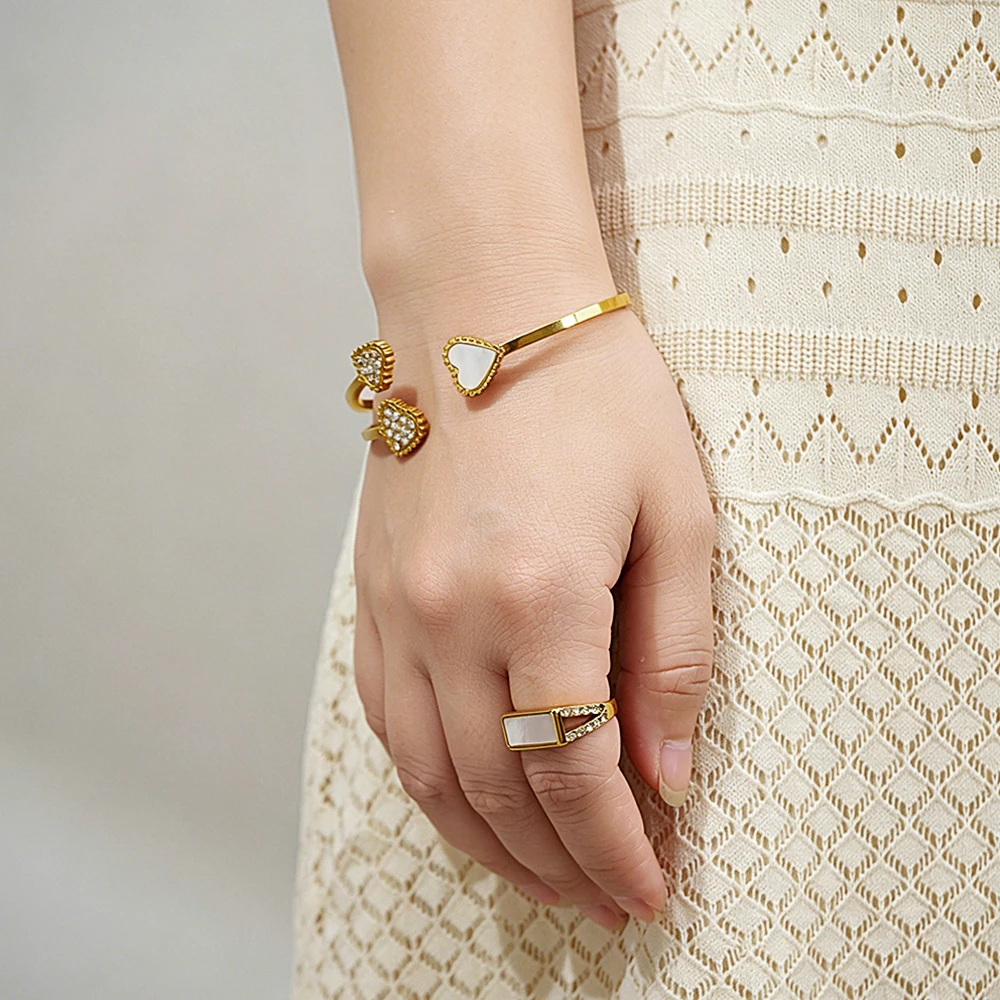 Heart Cuff Bangle - Image 4