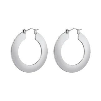 Vintage Hollow Disc Hoop Earrings