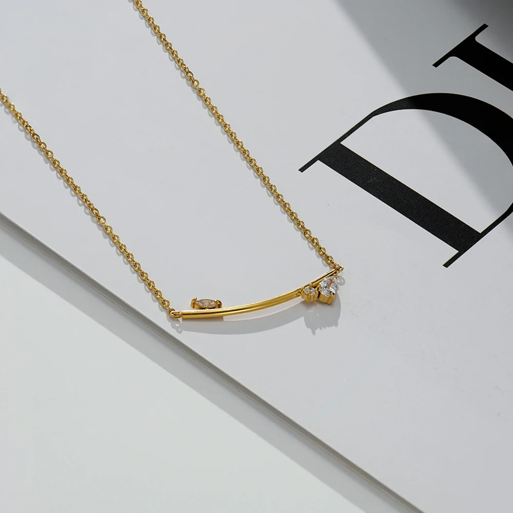 Thin Zircon Necklace - Image 3