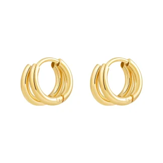 Double Circle Stud Earrings