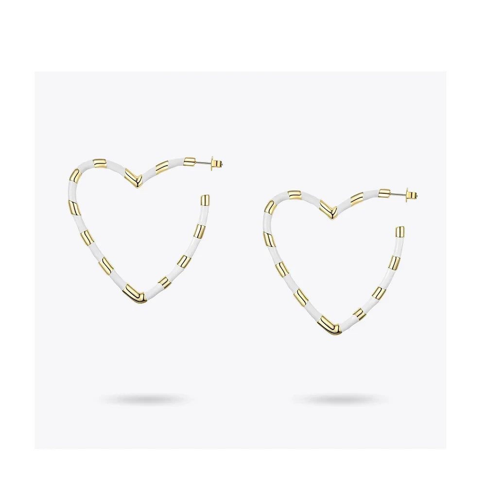 Heart Hoop Earrings - Image 4