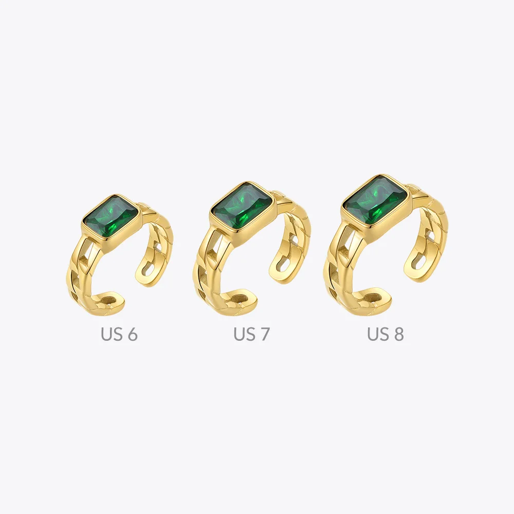 Royal Green Stone Wedding Ring - Image 5