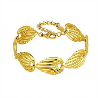 Curve Leaf Texture Necklace