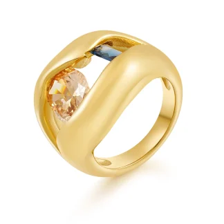 Colorful Zircon Ring