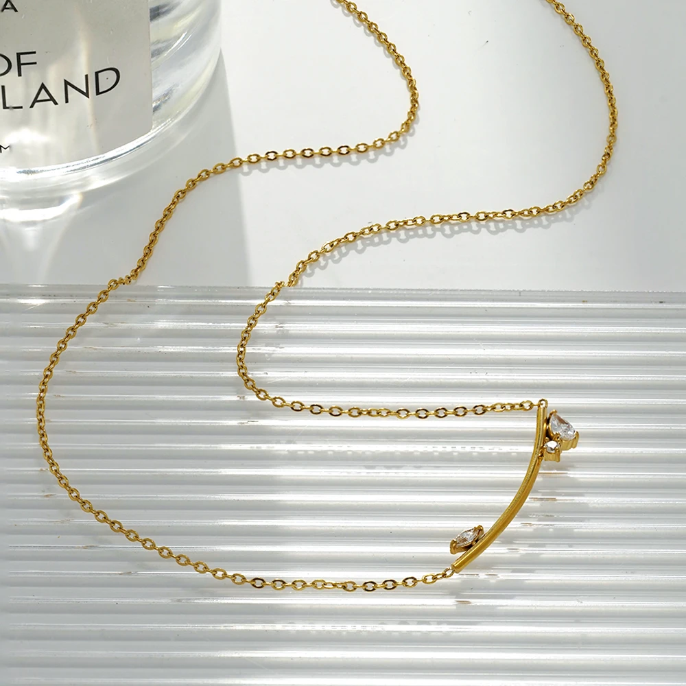 Thin Zircon Necklace - Image 2