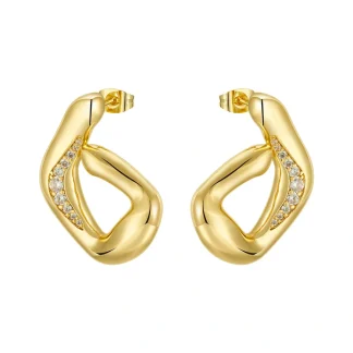 G Shape Stud Earrings
