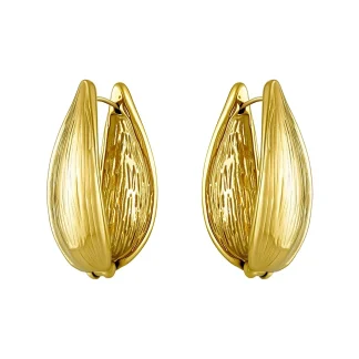Texture Leaf Stud Earrings