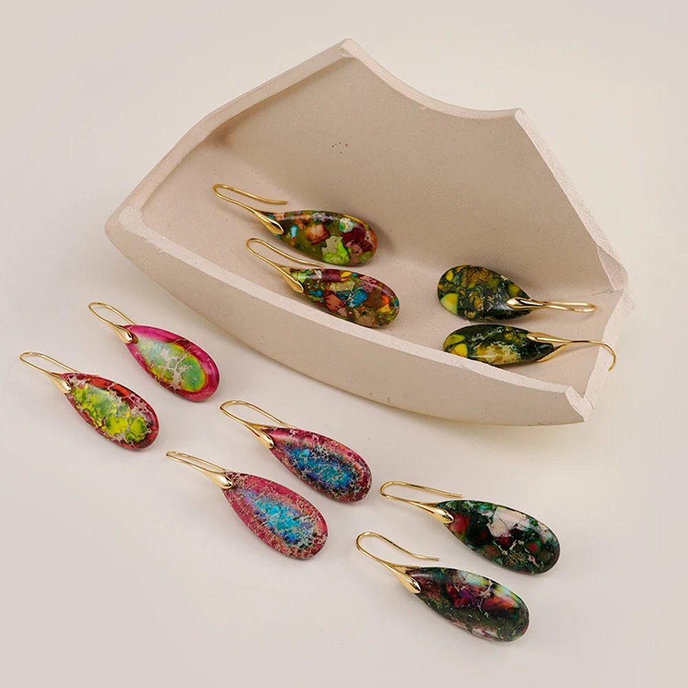 Resin Emperor Stone Stud Earrings - Image 5