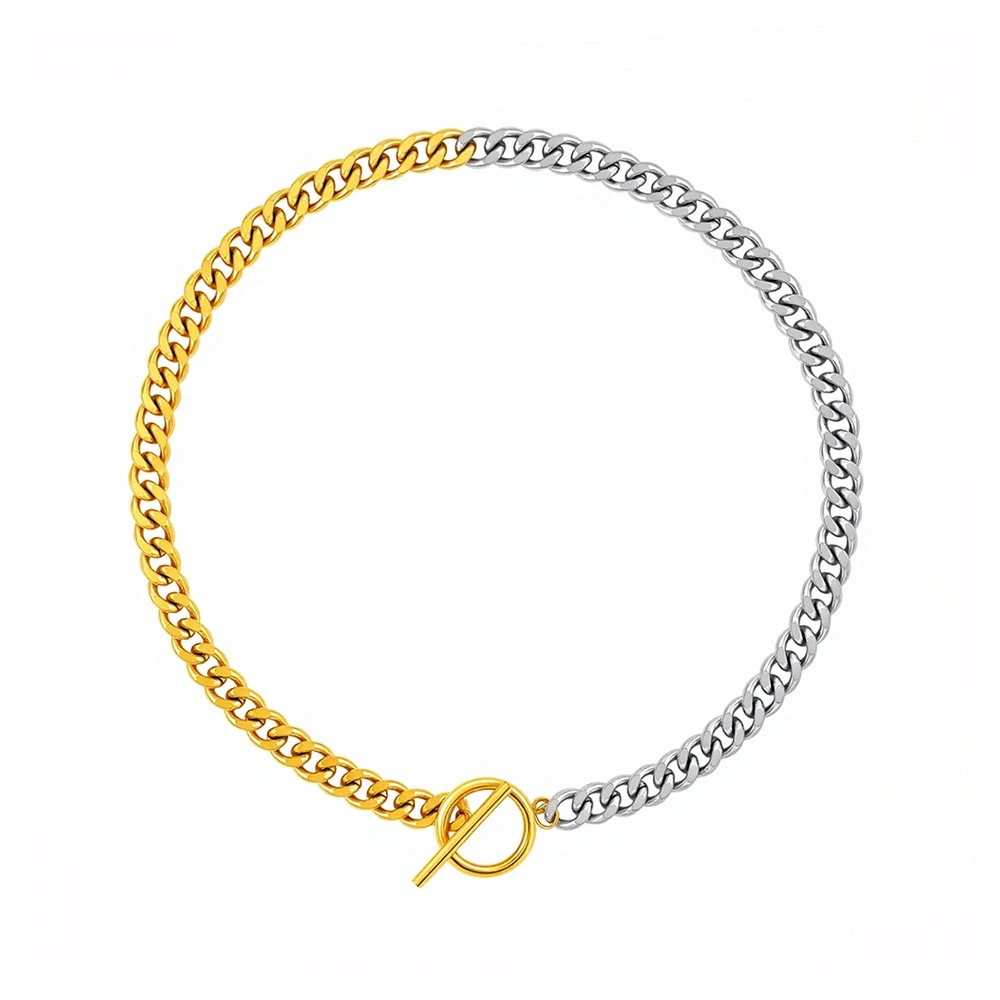 OT Buckle Two Tone Necklace