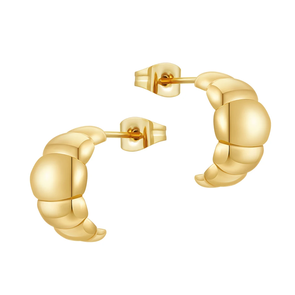 Cool Croissant Stud Earrings - Image 6