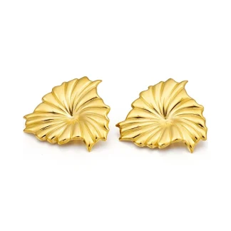 Geometry Triangle Leaf Stud Earrings