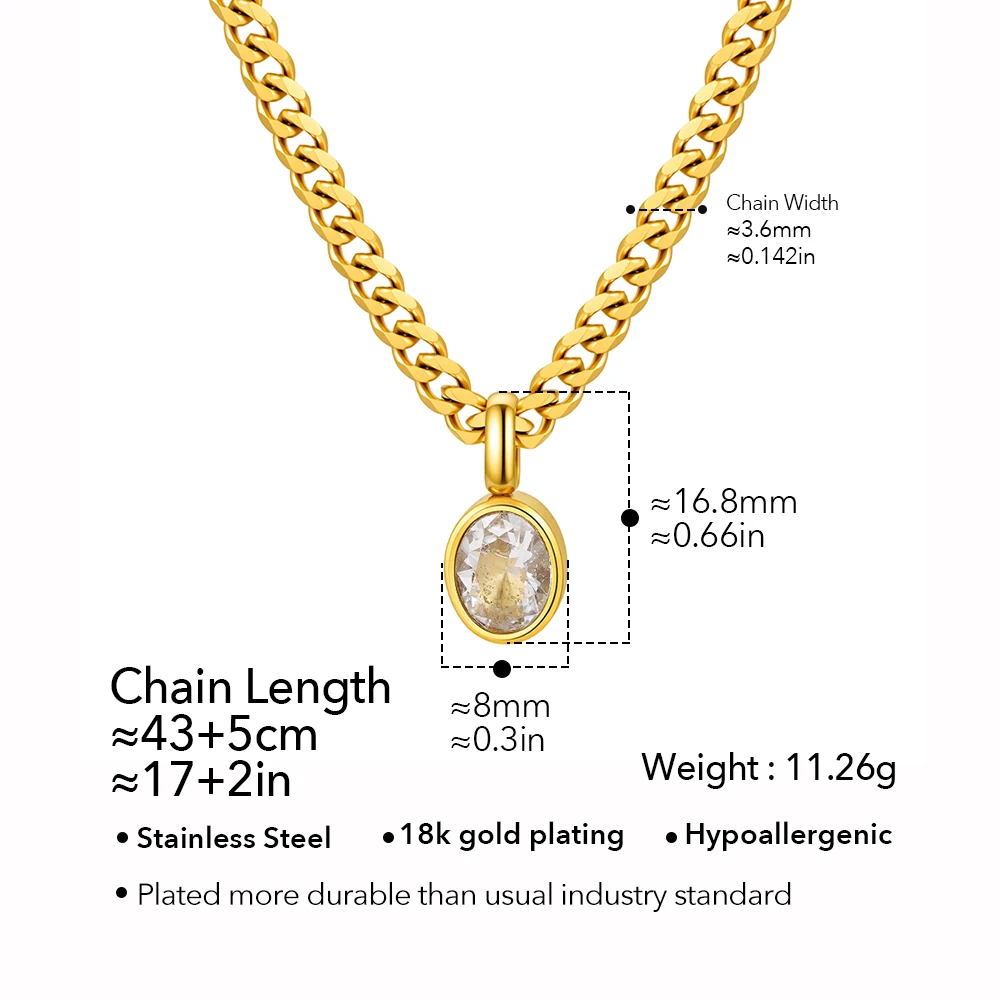 Oval Chain Necklace - Image 6