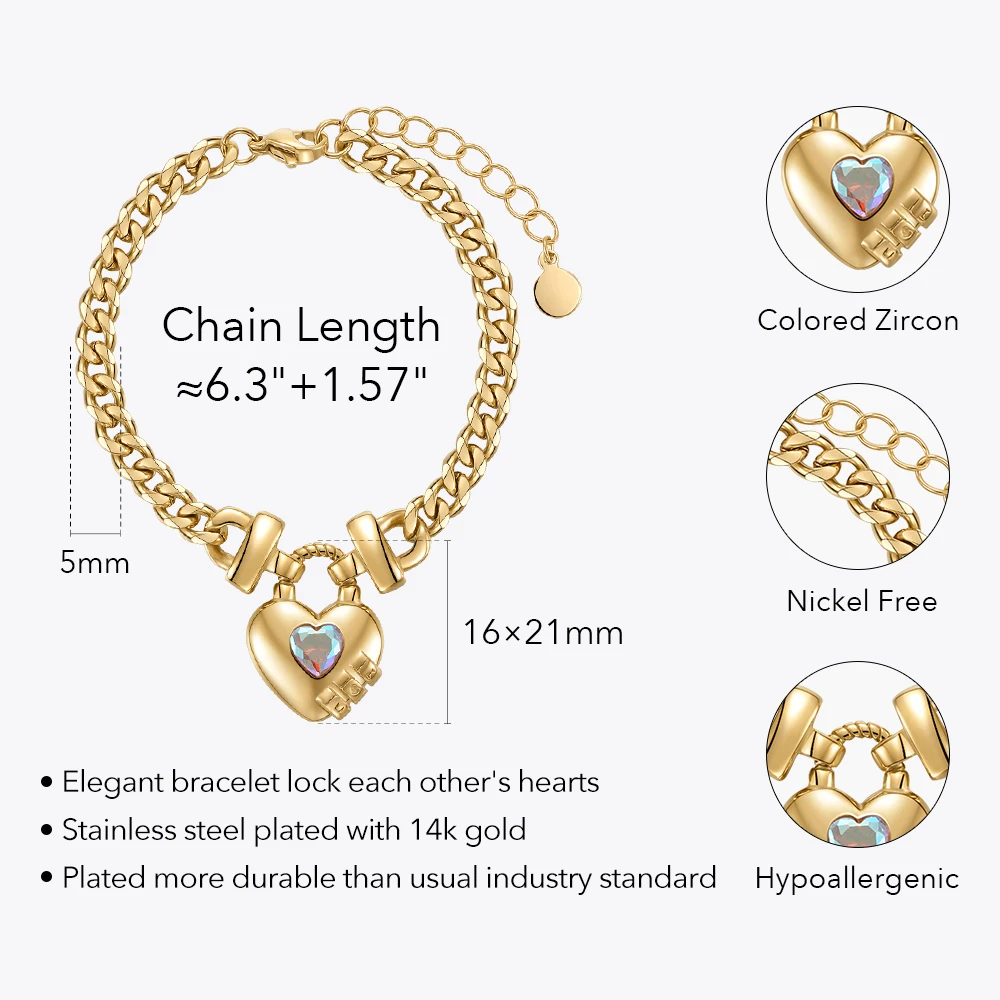 Heart Colored Zircon Bracelet - Image 6
