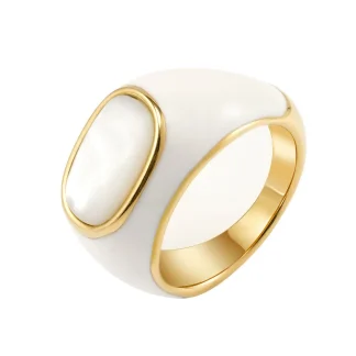 White Mother Oyster Ring