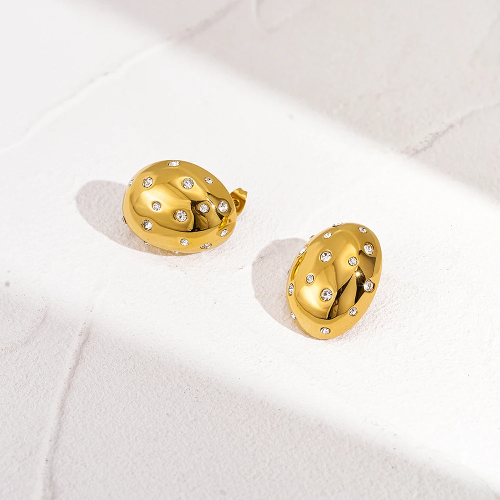 Hollow Pebbles Stud Earrings - Image 4