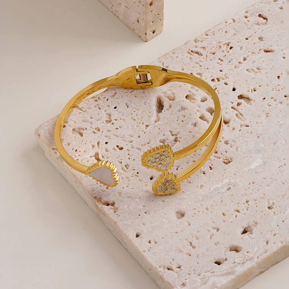 Heart Cuff Bangle - Image 3