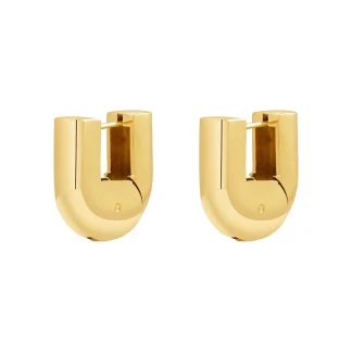 Glossy U Shape Stud Earrings