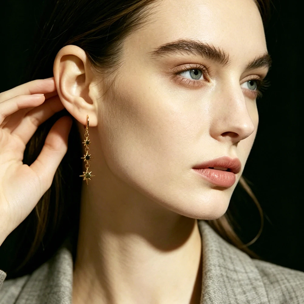 Star Tassel Drop Earrings - Image 3