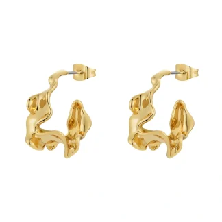 Ruffle Hoop Earrings