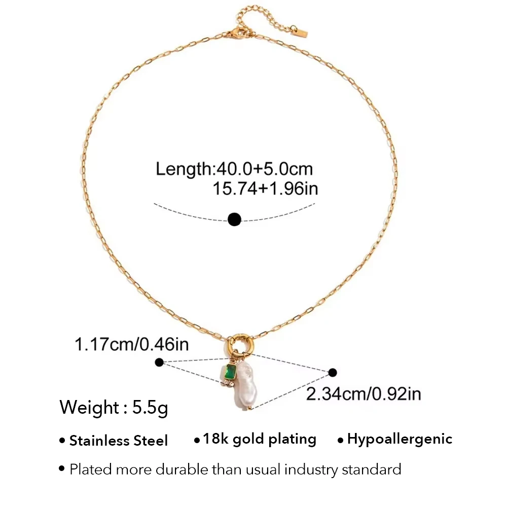 Summer Pearl Zircon Necklace - Image 14