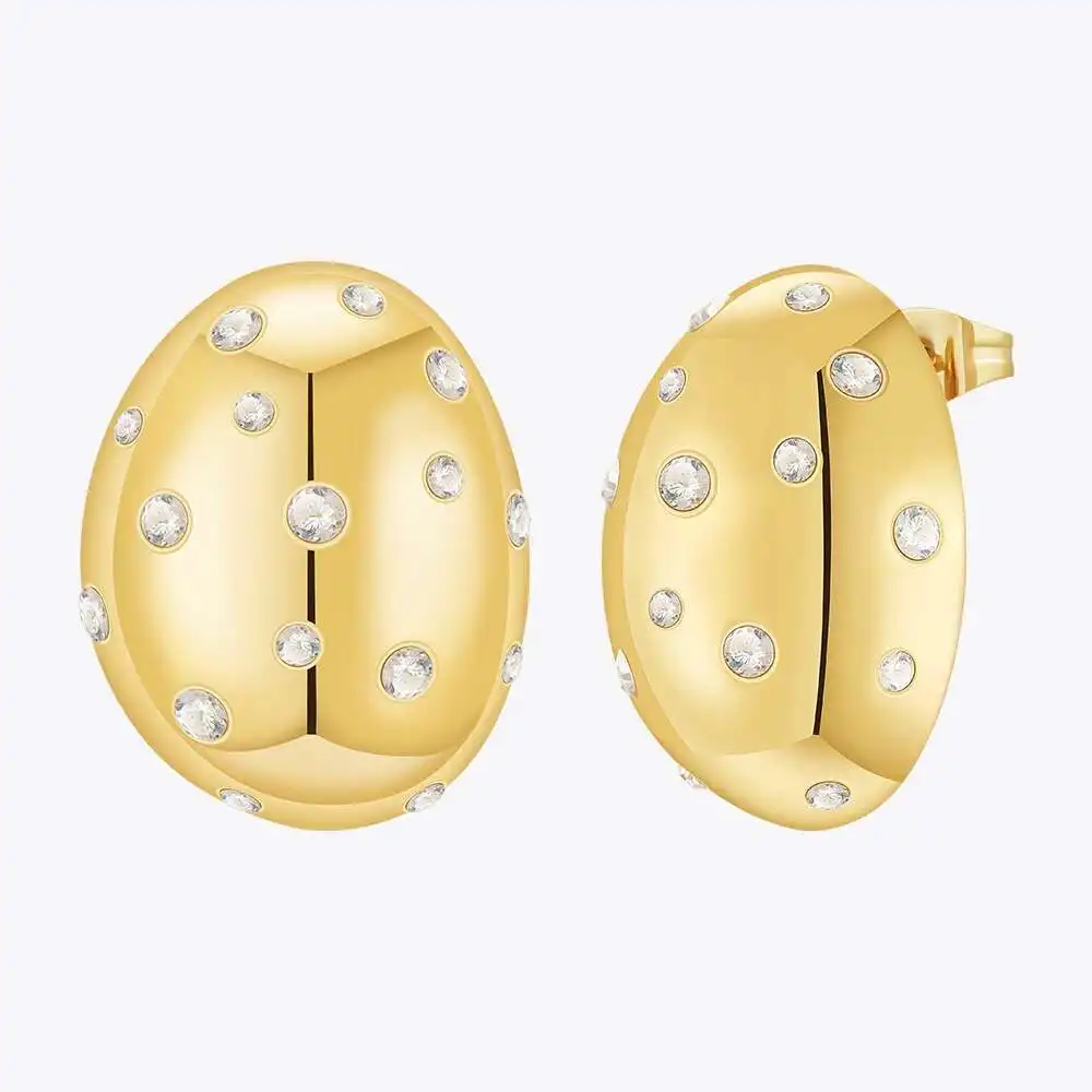 Hollow Pebbles Stud Earrings - Image 3