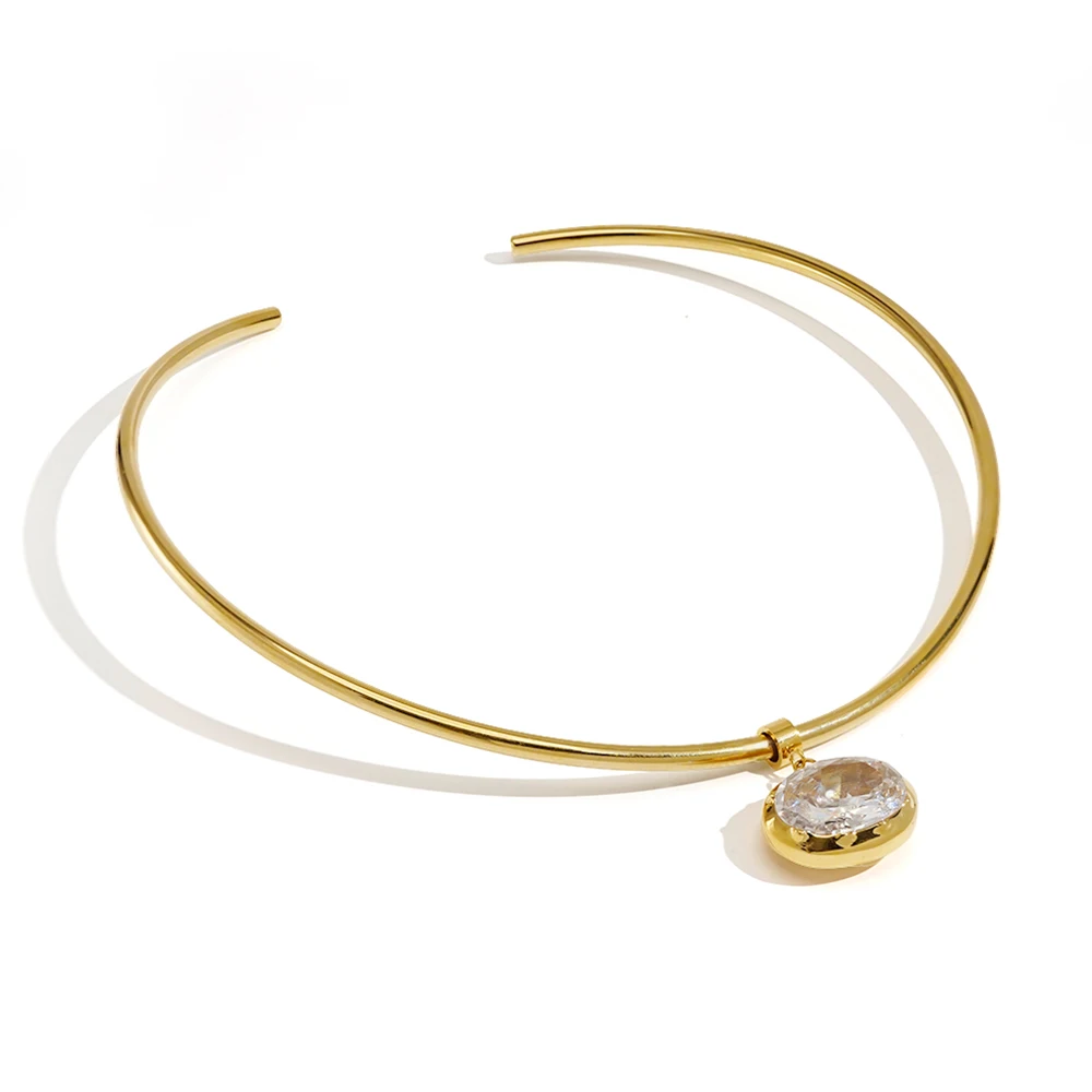 Oval Crystal Colorful Birthstone Necklace - Image 11