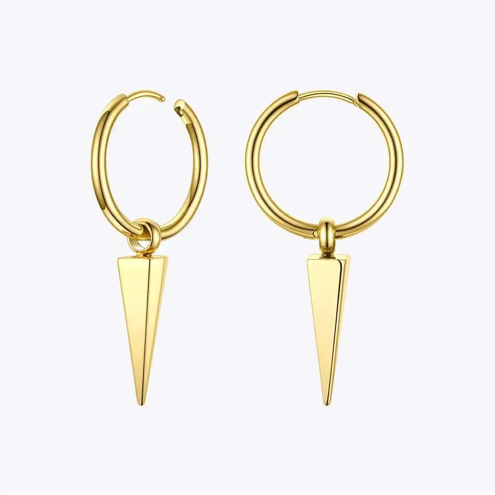 Pyramid Spike Drop Earrings - Image 2