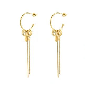 Butterfly Tassel Stud Earrings