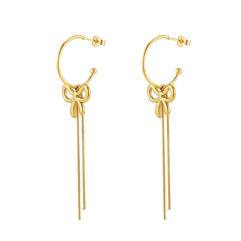 Butterfly Tassel Stud Earrings