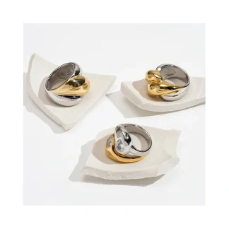 Arc Wide Two Tone Ring