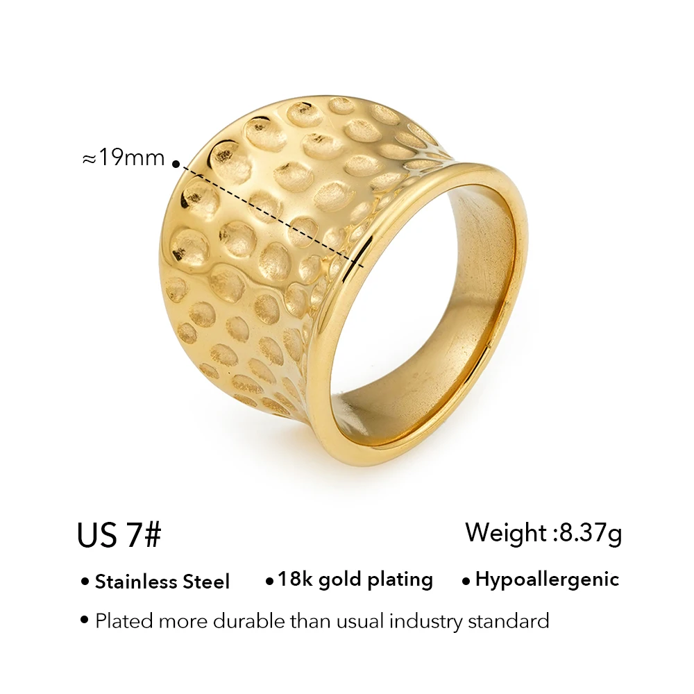 Wide Honeycomb Design Ring - Image 7