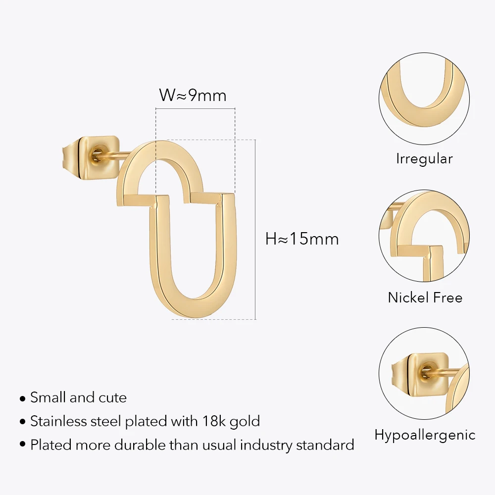 Unique Irregular Stud Earrings - Image 2