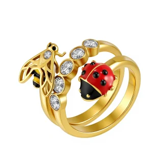 Ladybug Bee Ring