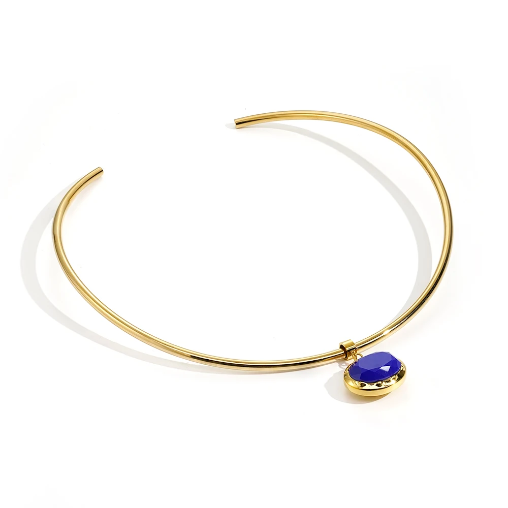 Oval Crystal Colorful Birthstone Necklace - Image 14
