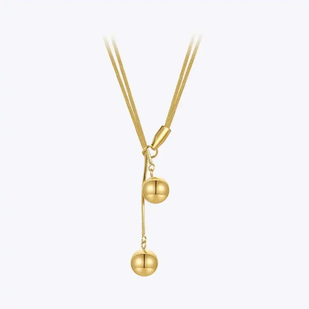 Double Ball Pendant Necklace - Image 2