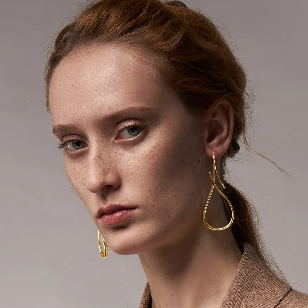 Waterdrop Line Drop Earrings - Image 3