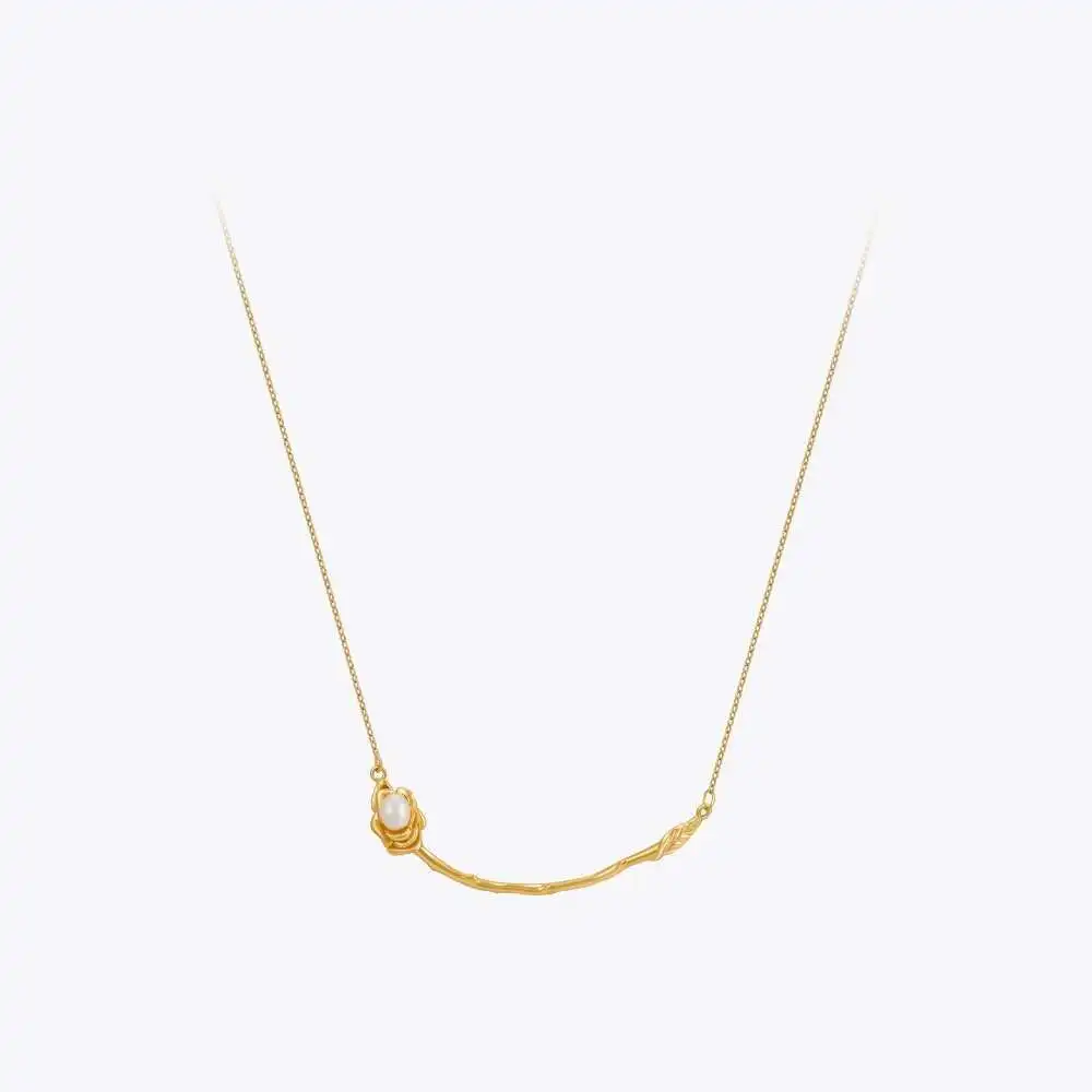 Pearl Flower Necklace - Image 2