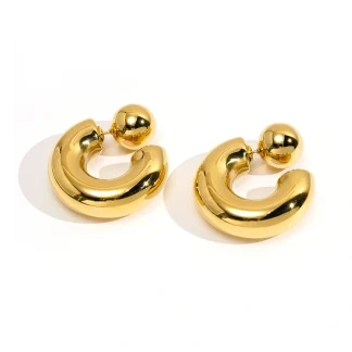 Geometry Cylinder Hoop Earrings