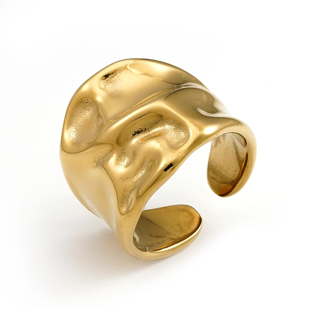 Geometry Wide Fold Design Ring